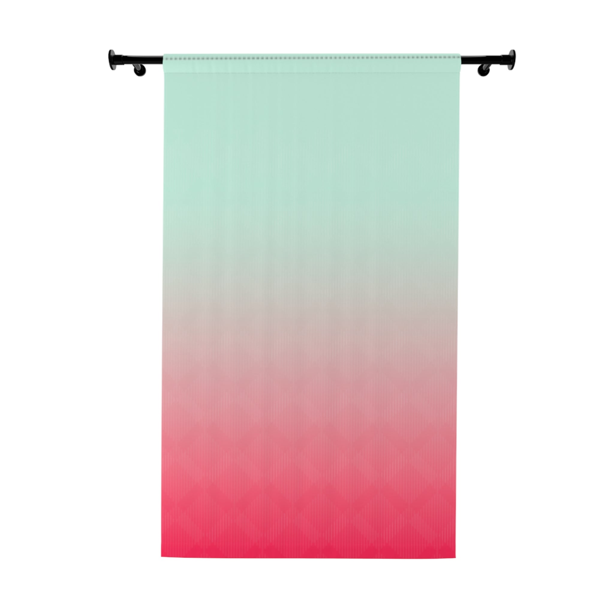 Ombre Mint-to-Coral Window Curtain — Gradient Privacy Panel
