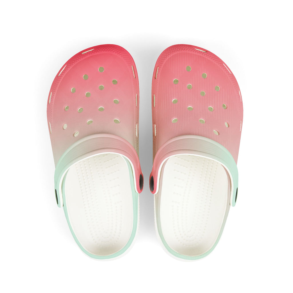 Kids Gradient Pink Mint EVA Foam Clogs – Lightweight Slip-On Sandals