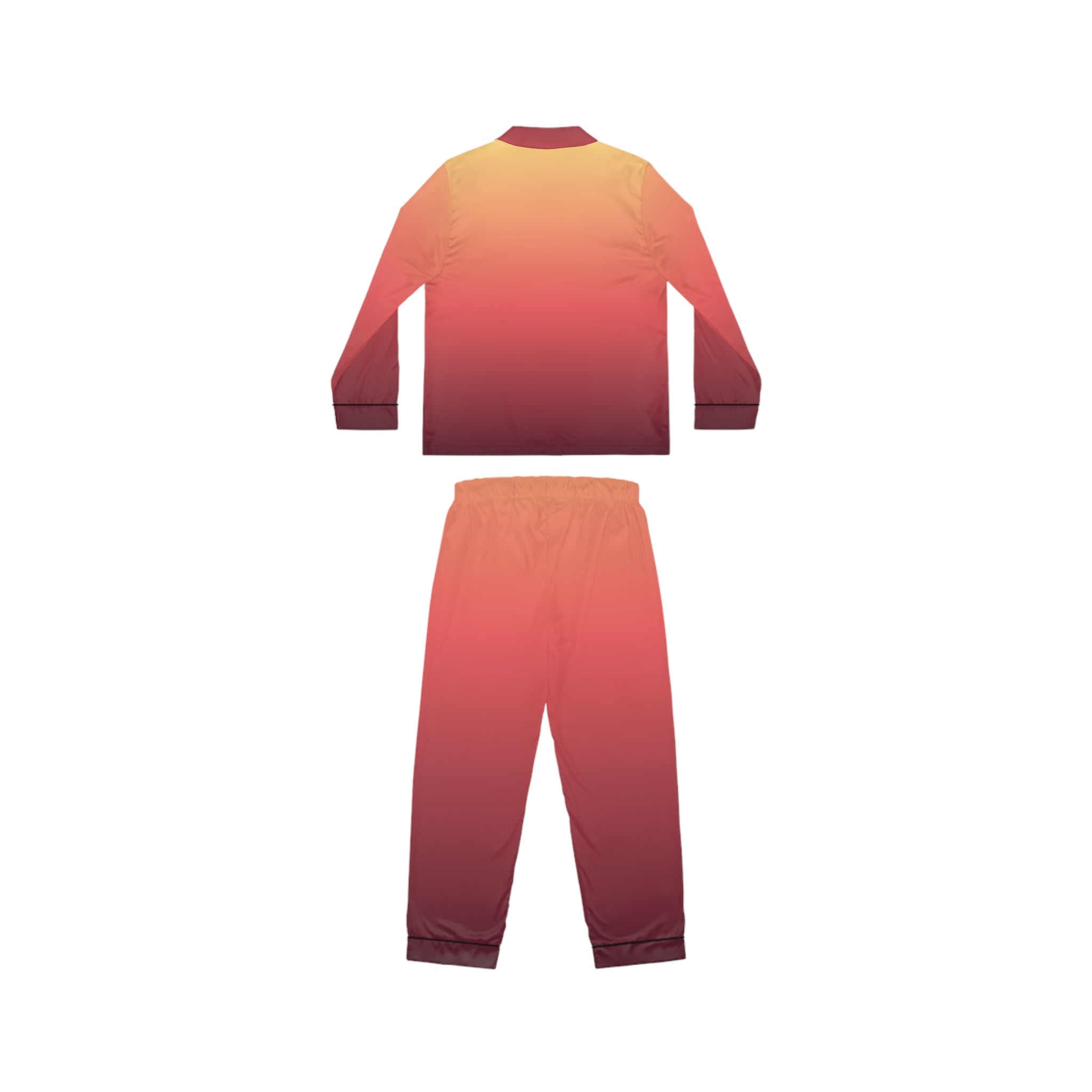 Women's Satin Pajama Set — Sunset Ombre Sleepwear
