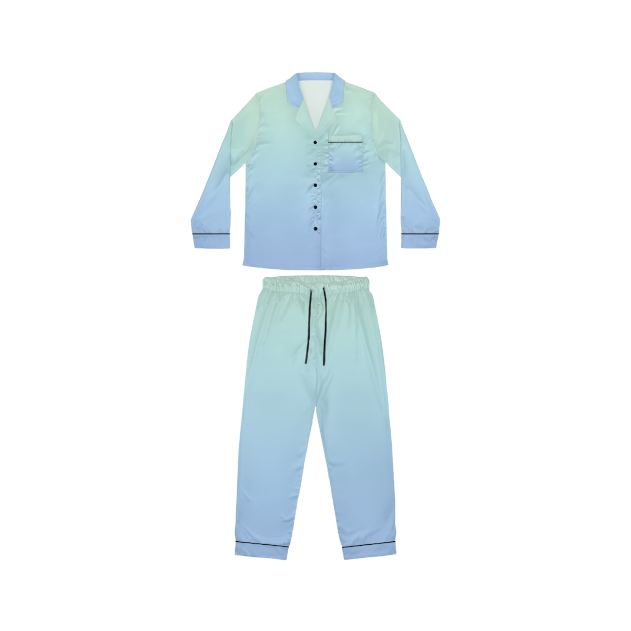 Satin Women's Pajamas — Pastel Ombre Luxe Sleep Set