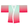 Gradient Kimono Robe — Mint to Coral Ombre Long Sleeve