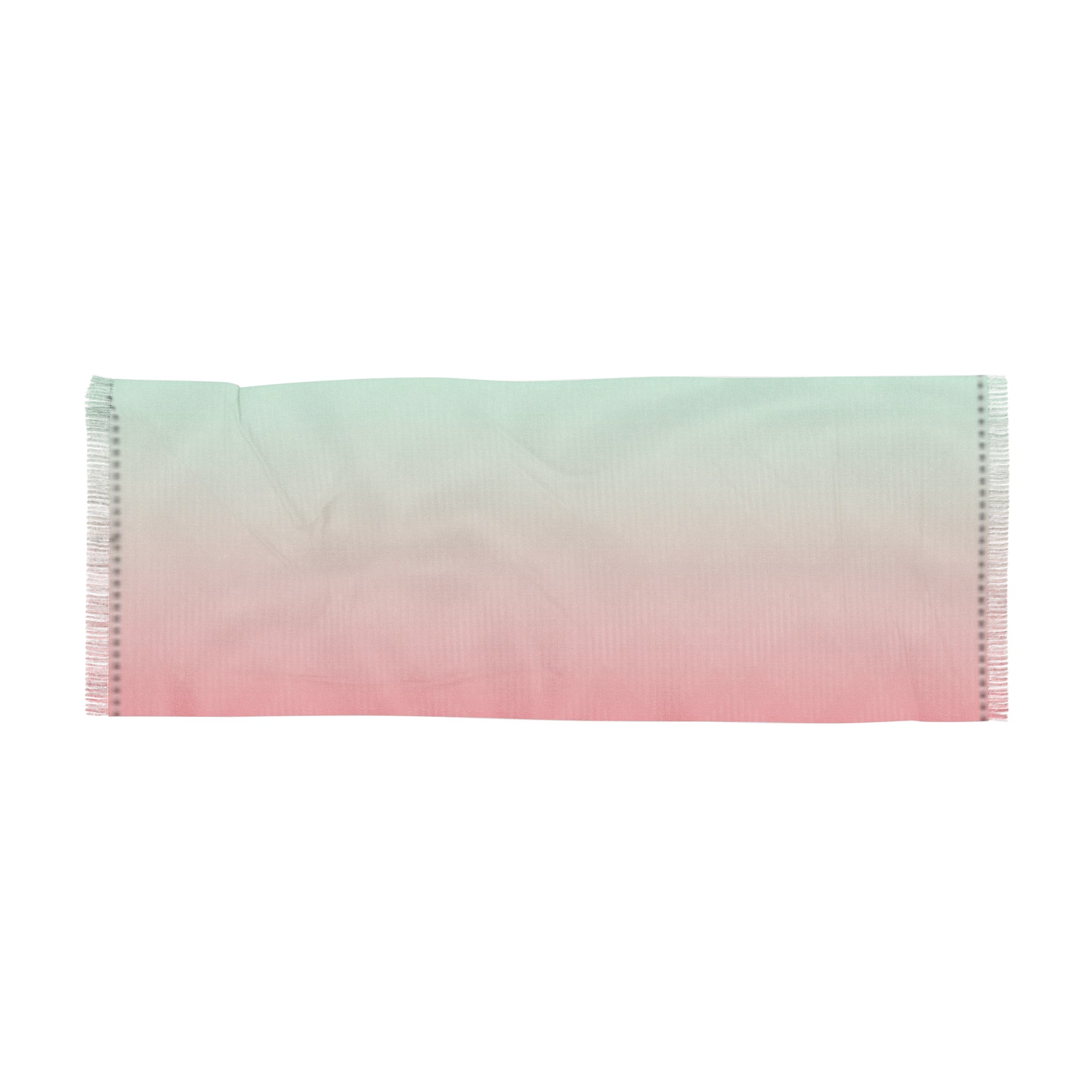 Pastel Ombre Light Scarf – Mint to Coral Gradient Wrap