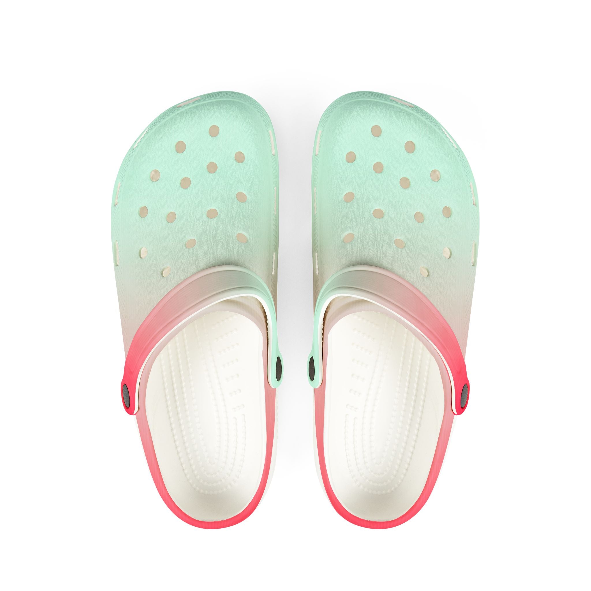 Gradient Mint-Pink EVA Clogs — Lightweight Foam Slip-On Shoes