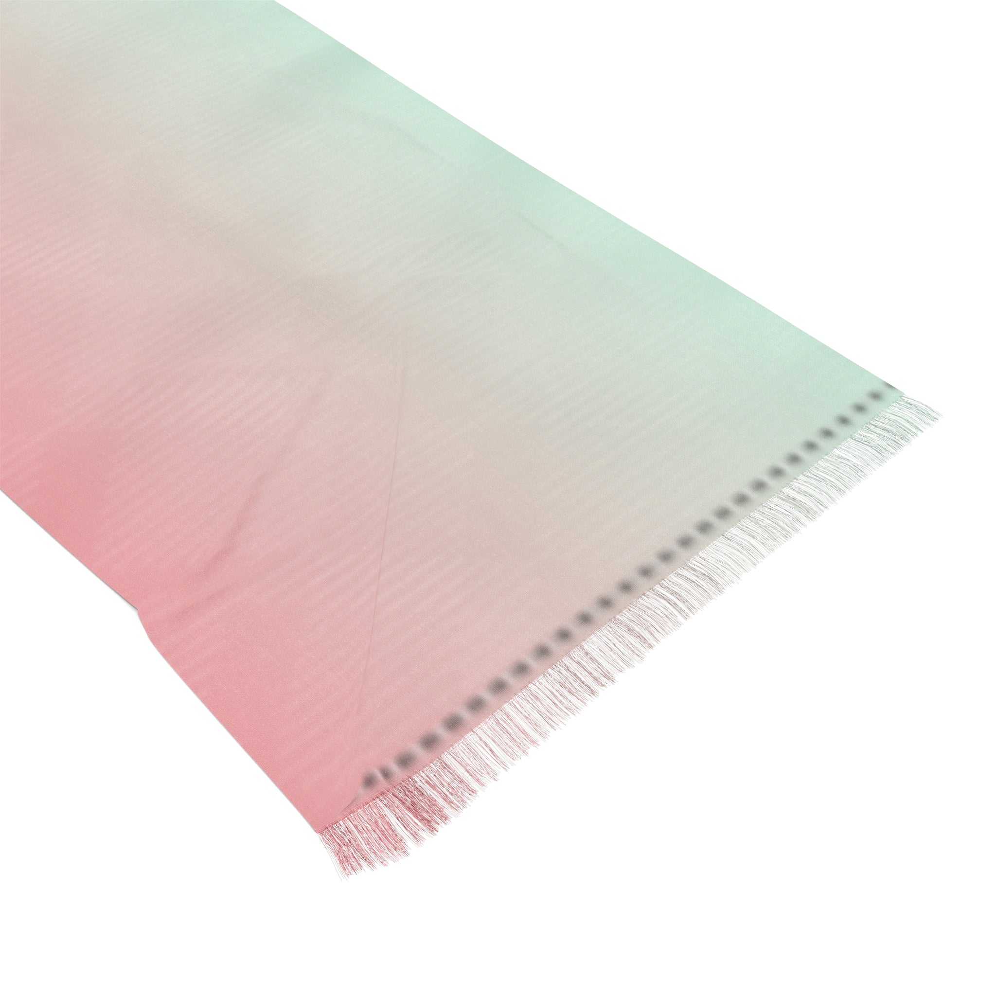 Pastel Ombre Light Scarf – Mint to Coral Gradient Wrap