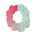 Pastel Ombre Scrunchie — Mint to Coral Colorblock Hair Tie