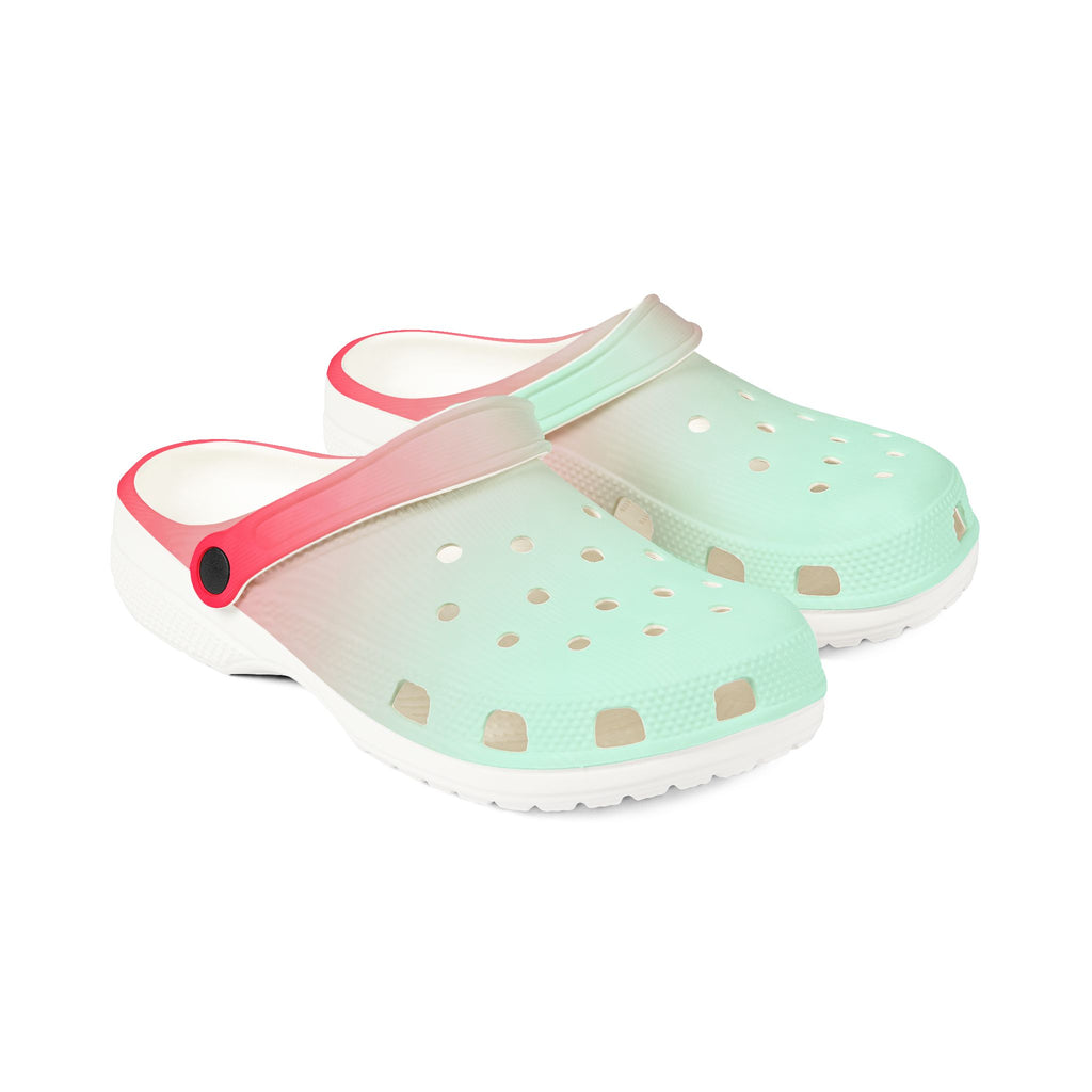 Gradient Mint-Pink EVA Clogs — Lightweight Foam Slip-On Shoes