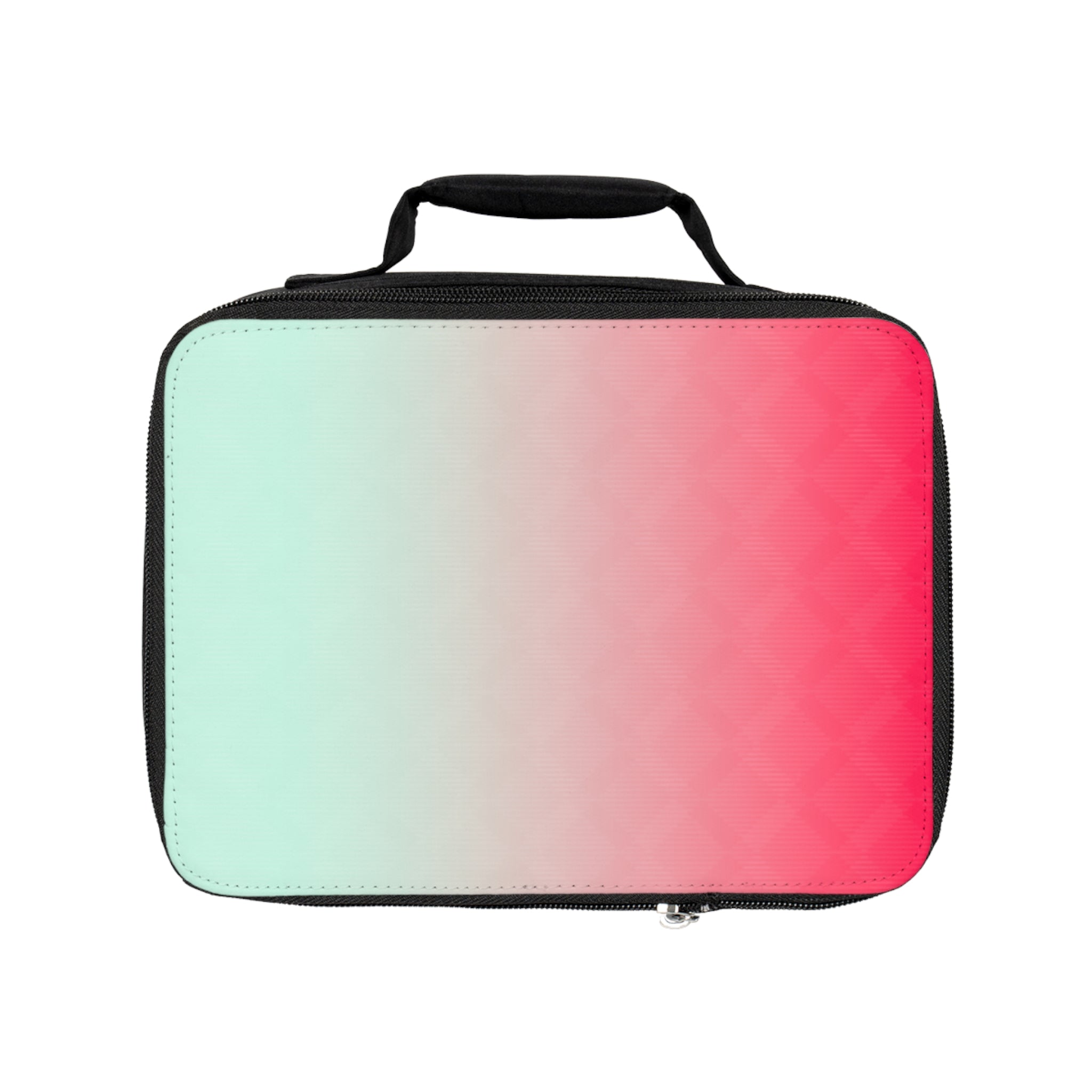 Ombre Coral Mint Lunch Bag — Insulated Gradient Lunchbox for School & Work