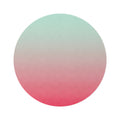Pastel Ombre Round Rug — Mint to Coral Gradient Floor Mat