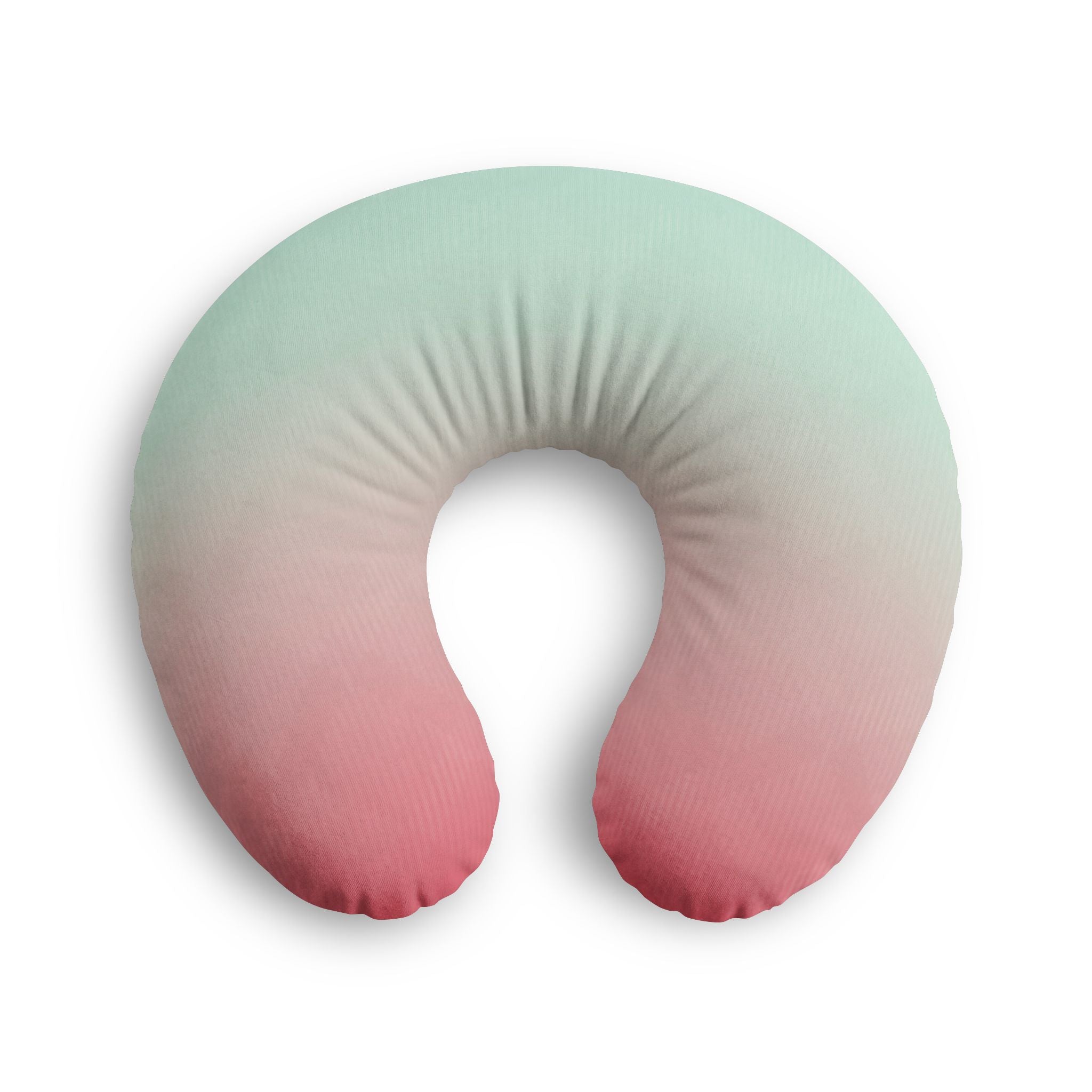 Ombre Mint-to-Blush Nursing Pillow Cover — Soft Gradient Baby Shower Gift