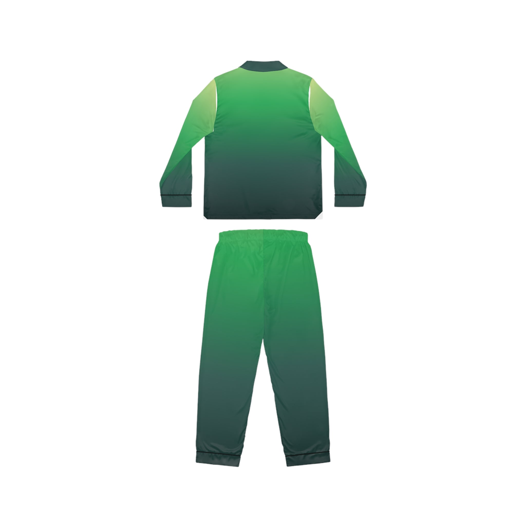 Green Ombre Satin Pajama Set — Women's Sleepwear