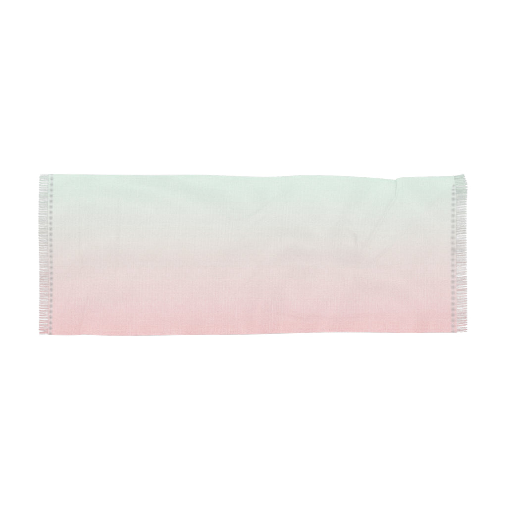 Pastel Ombre Light Scarf – Mint to Coral Gradient Wrap