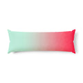 Ombre Mint-to-Coral Body Pillow — Soft Gradient Lumbar Support