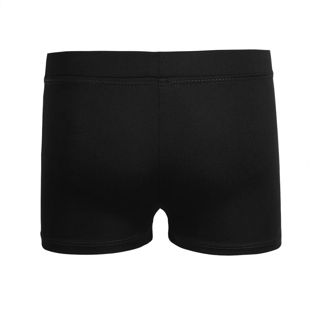Kids Girl Elastic Waist Sports Shorts Boy-cut Bottom Yoga Leggings for Ballet Dance Gymnastics Cycling Workout Fitness Dancewear