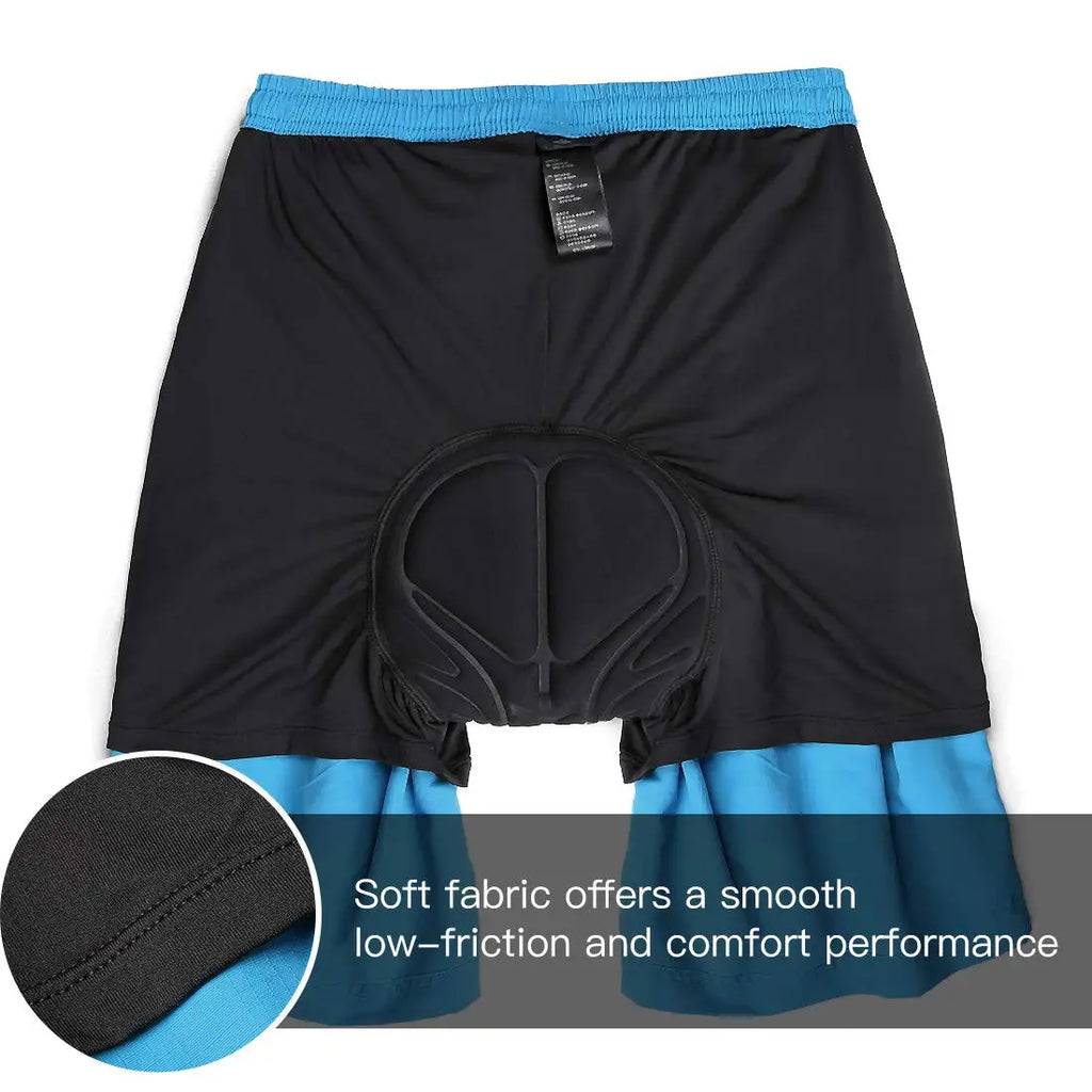 Santic Men Cycling Shorts Downhill Shorts 3D Padded Coolmax Loose Fit  Underwear  MTB  Bicycle Bottoms Riding Fitness