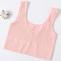 Women Tank Top Ribbed Crop Tops Female Seamless Underwear Wireless Bras Sexy Lingerie Girls Fitness Camis O-neck Sports Camisole