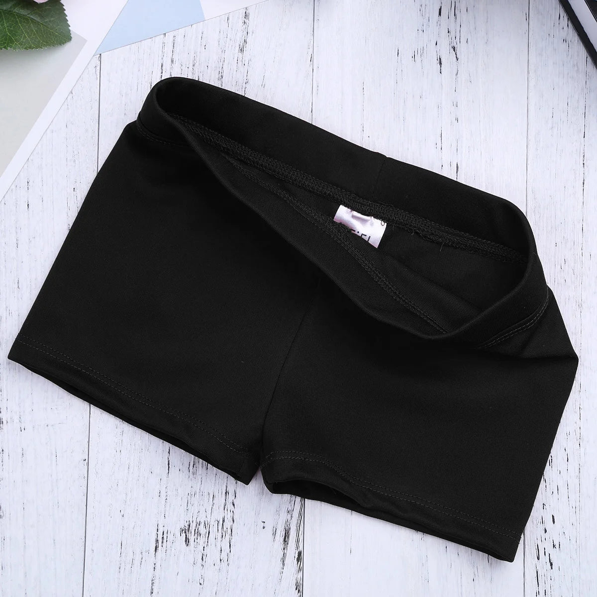 Kids Girl Elastic Waist Sports Shorts Boy-cut Bottom Yoga Leggings for Ballet Dance Gymnastics Cycling Workout Fitness Dancewear