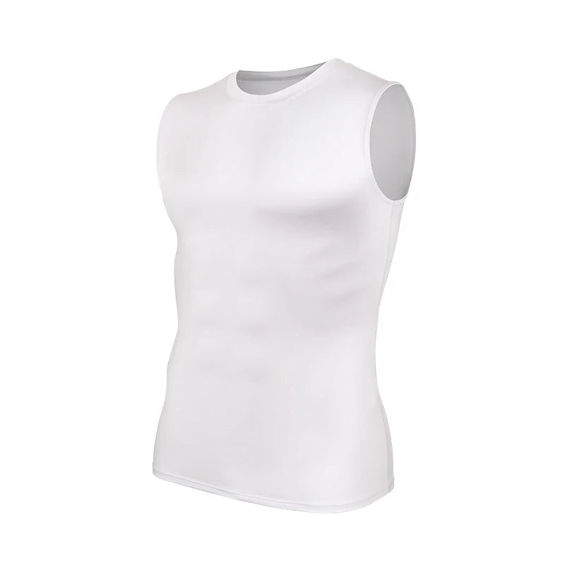 Men Compression Tank Top Slim Sleeveless Vest Breathable Quick Dry for Fitness Gym Sweat Cycling Active Tops