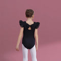 Summer Short Sleeve Leotard Girl Ballet Jumpsuit Tutu Skirt Dance Costume Bowknot Back Bailarina Stage Gymnastic Show Princess