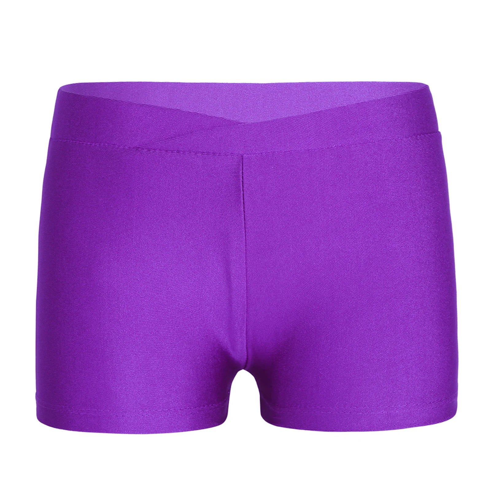 Kids Girl Elastic Waist Sports Shorts Boy-cut Bottom Yoga Leggings for Ballet Dance Gymnastics Cycling Workout Fitness Dancewear