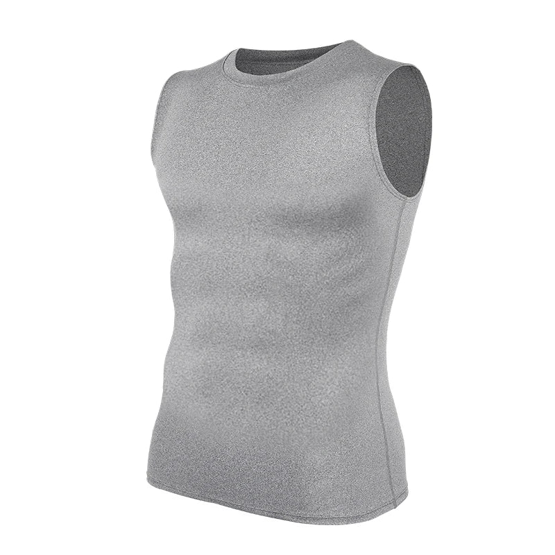 Men Compression Tank Top Slim Sleeveless Vest Breathable Quick Dry for Fitness Gym Sweat Cycling Active Tops